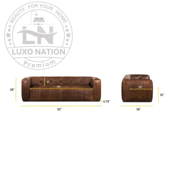 Royale Rest Leatherette Sofa – Bulk Comfort & Modern Style